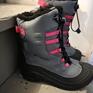 Columbia Gray and Pink Winter Boots